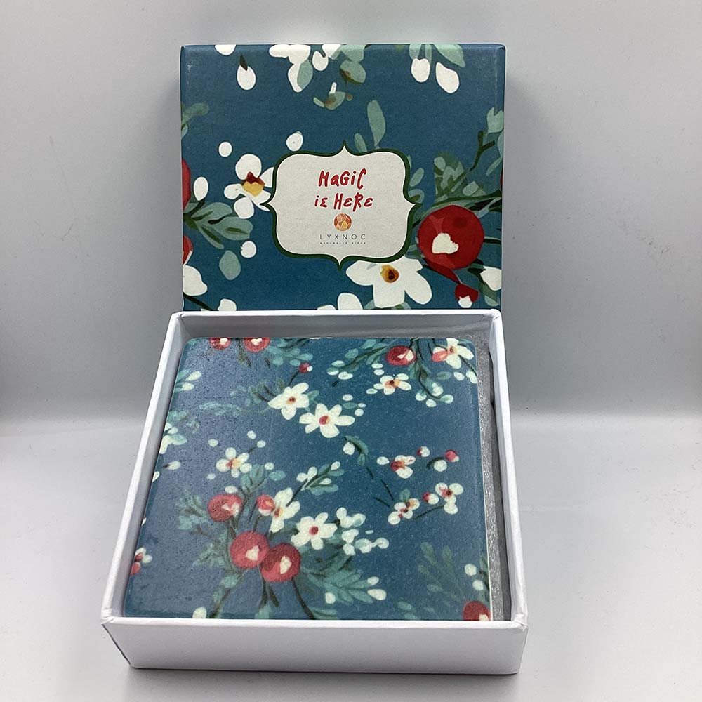 Σετ με 2 μαρμάρινα σουβέρ σε κουτί δώρου