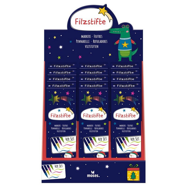 4 μαρκαδόροι με γκλίτερ σε σετ