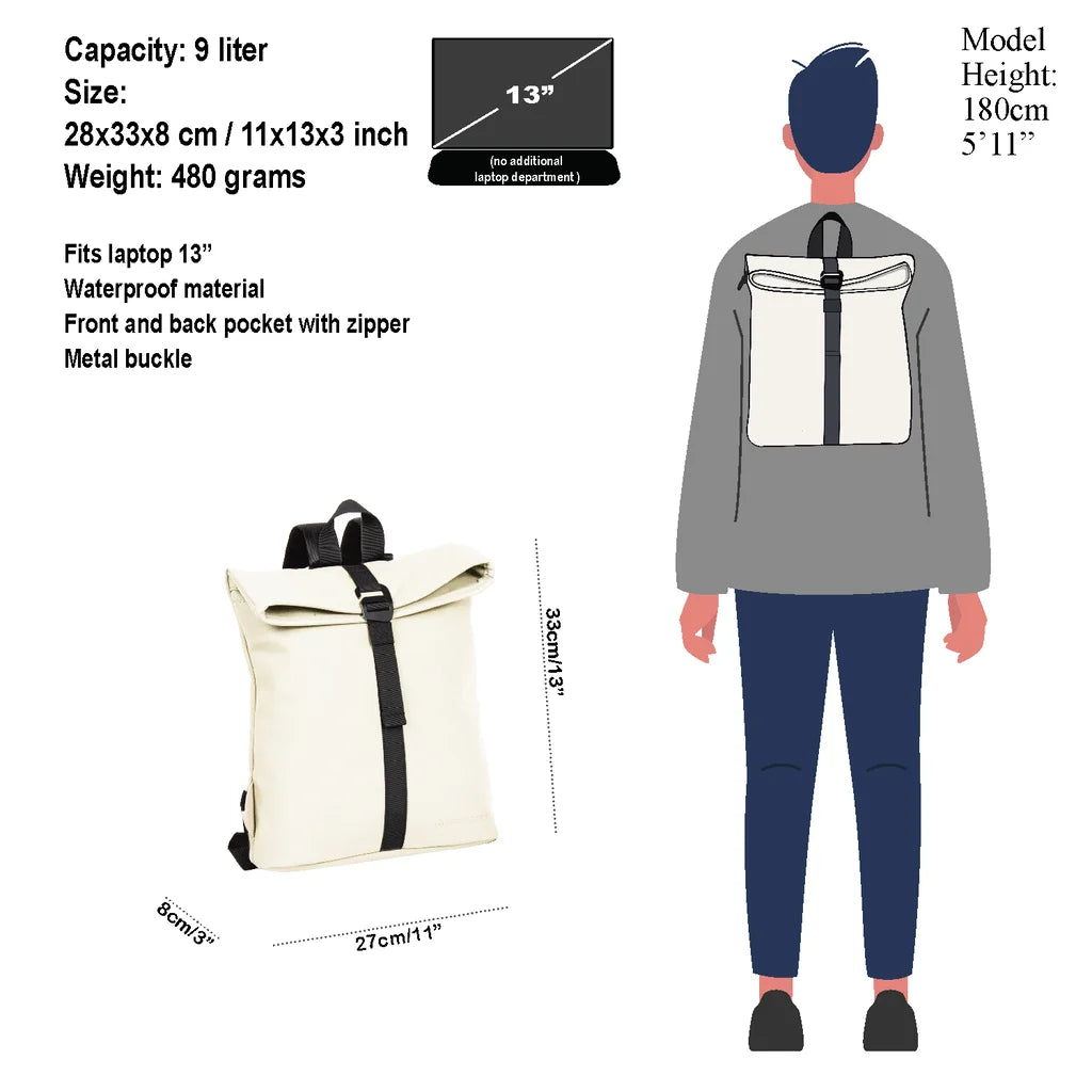 Σακίδιο πλάτης New Rebels Mart, White Rolltop