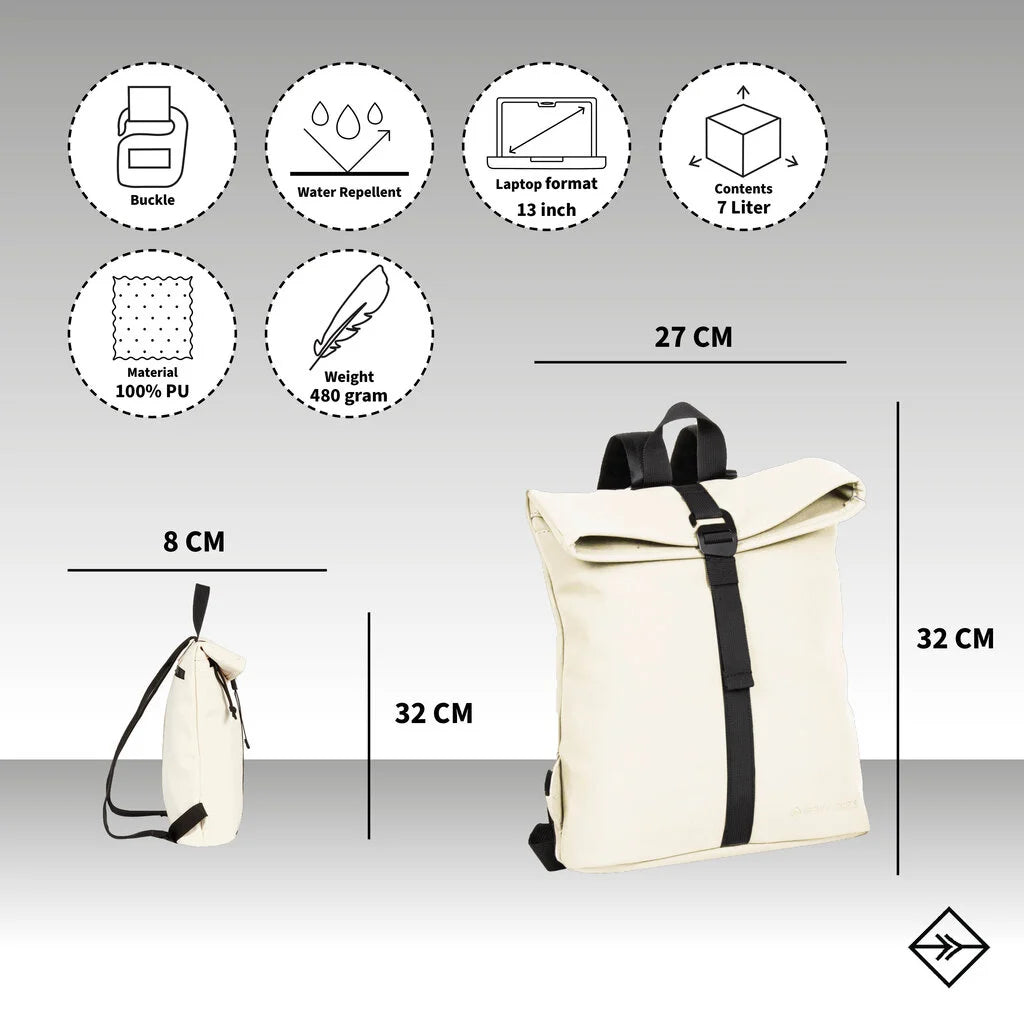 Σακίδιο πλάτης New Rebels Mart, White Rolltop