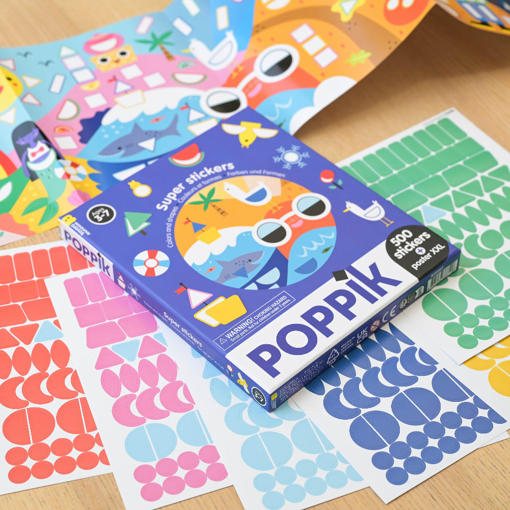 Sticker box με 500 αυτοκόλλητα - Χρώματα και σχήματα