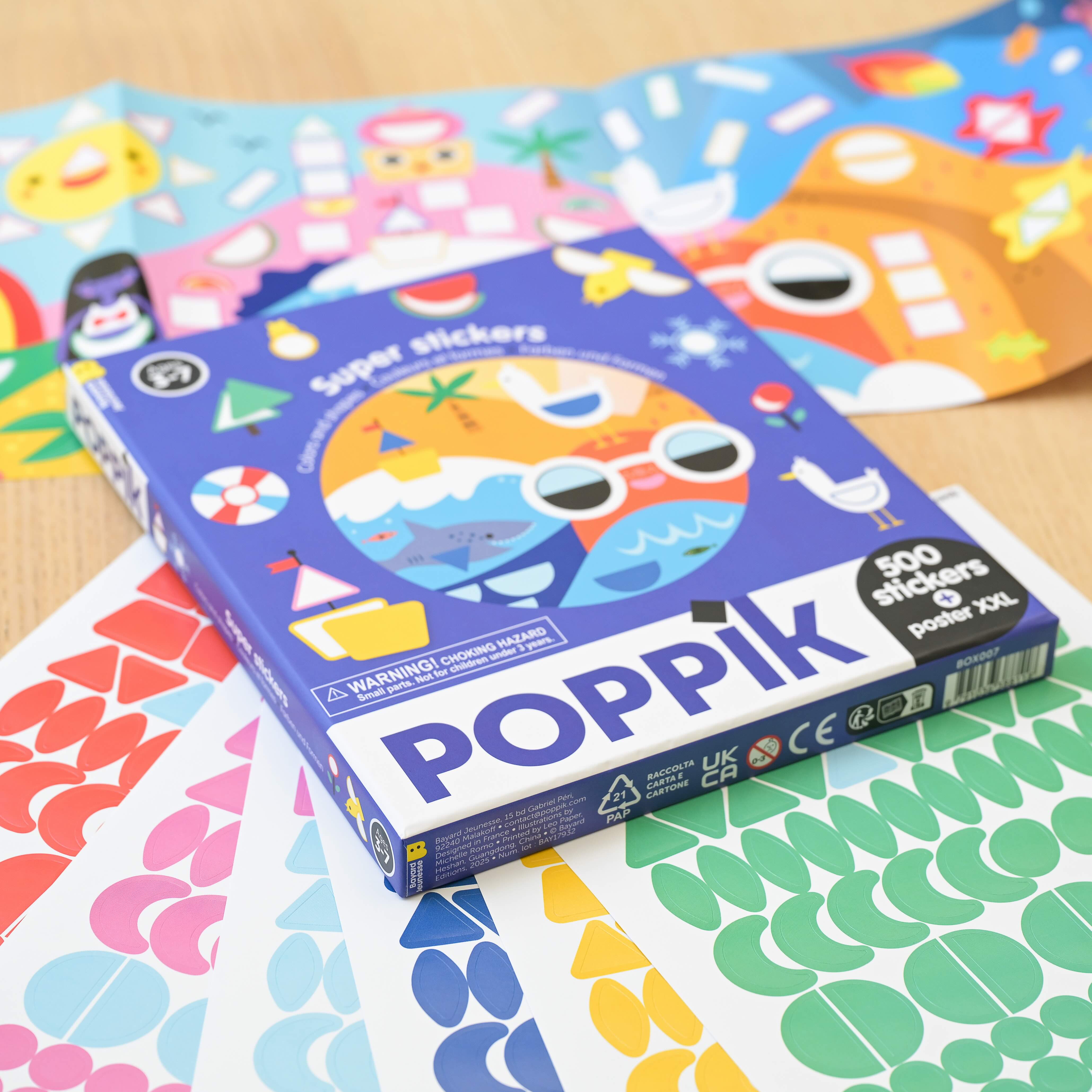Sticker box με 500 αυτοκόλλητα - Χρώματα και σχήματα