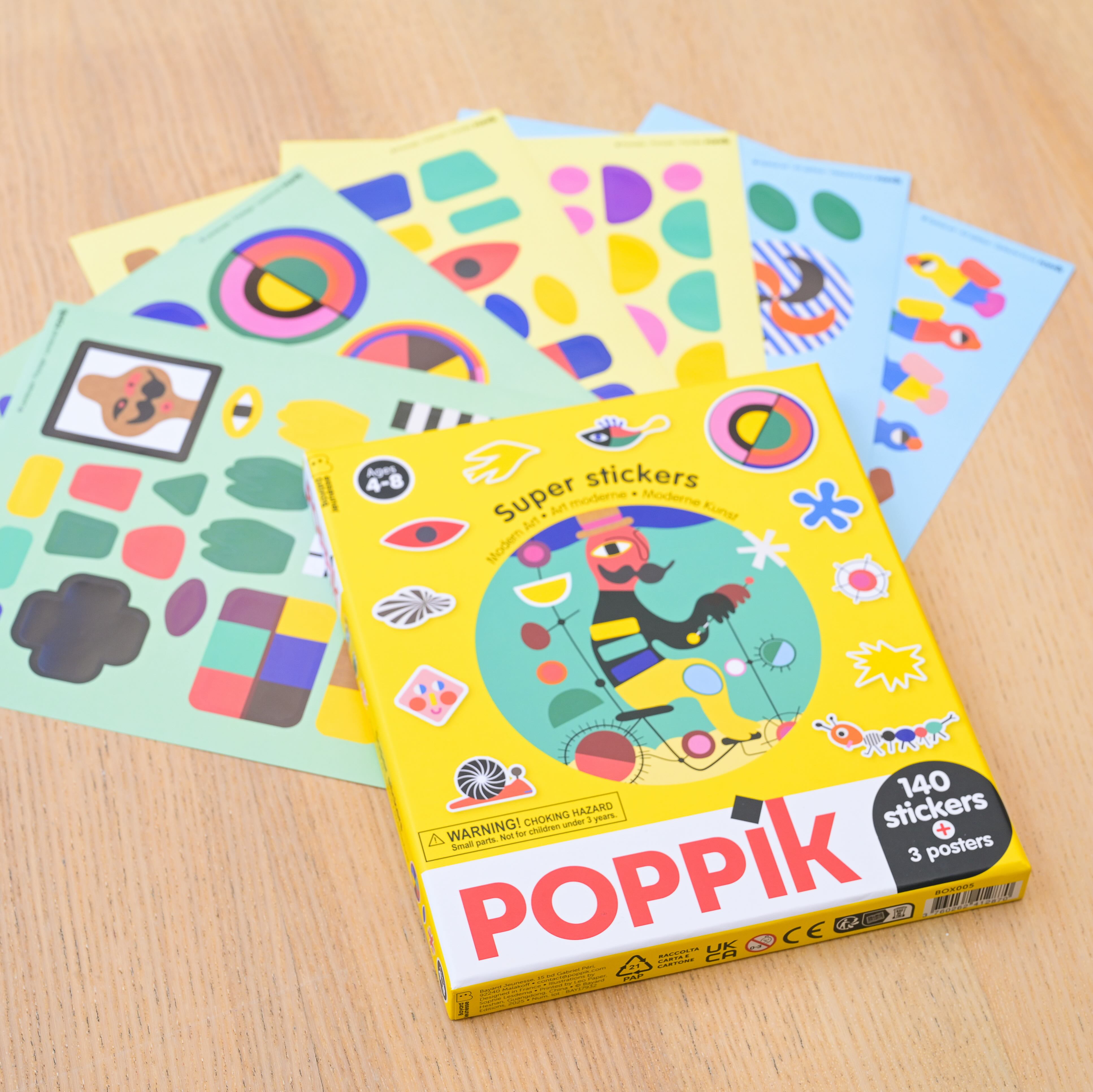 Sticker box με 140 αυτοκόλλητα - Modern Art