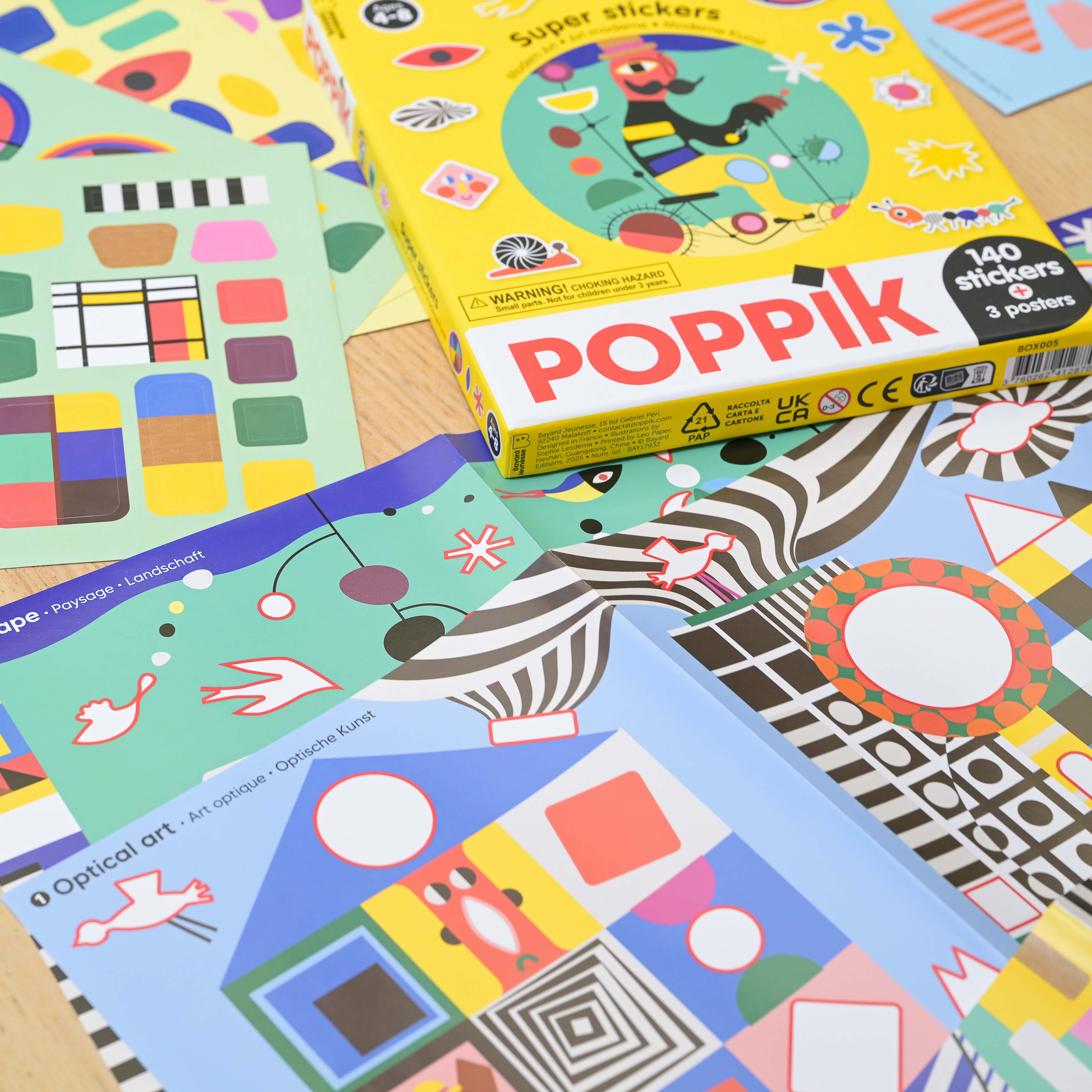 Sticker box με 140 αυτοκόλλητα - Modern Art