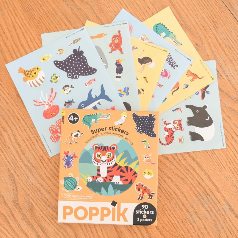 Sticker box με 100 αυτοκόλλητα - Άγρια Ζώα