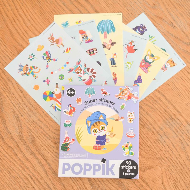 Sticker box με 100 αυτοκόλλητα - Γύρω σε όλο τον Κόσμο