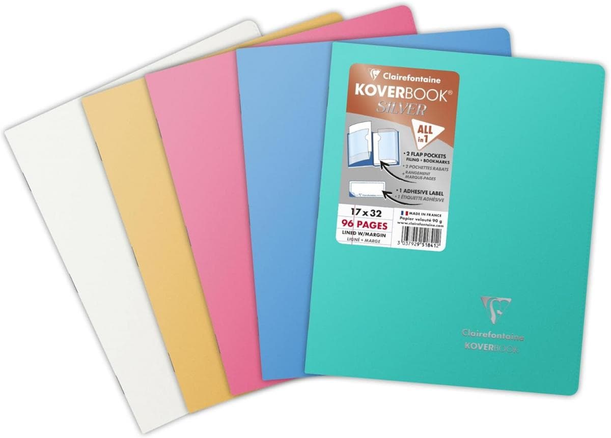 Τετράδιο καρφίτσα Koverbook Silver 17x22εκ. (48φ.)