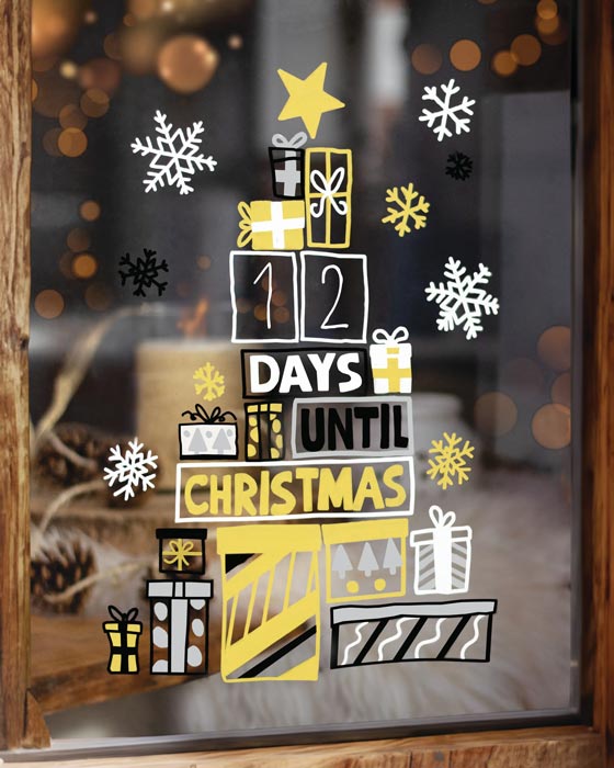 Σετ 4 μαρκαδόροι υγρής κιμωλίας & 2 σχέδια - Scandinavian Theme