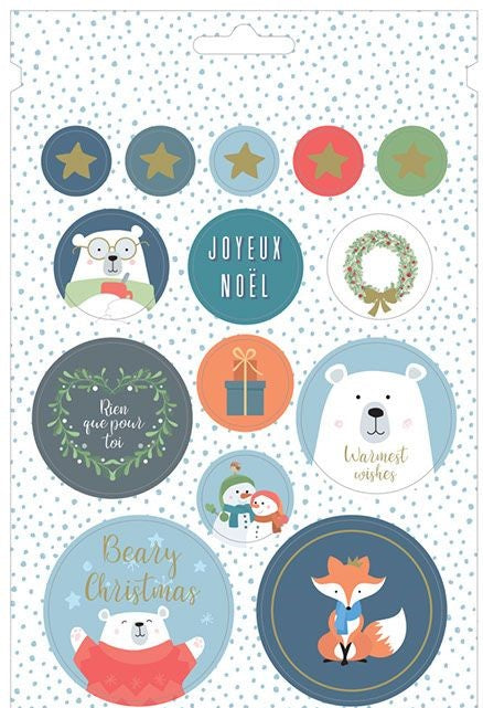 Μπλοκ με χριστουγεννιάτικα αυτοκόλλητα (168 τμχ.) - Xmas Beary