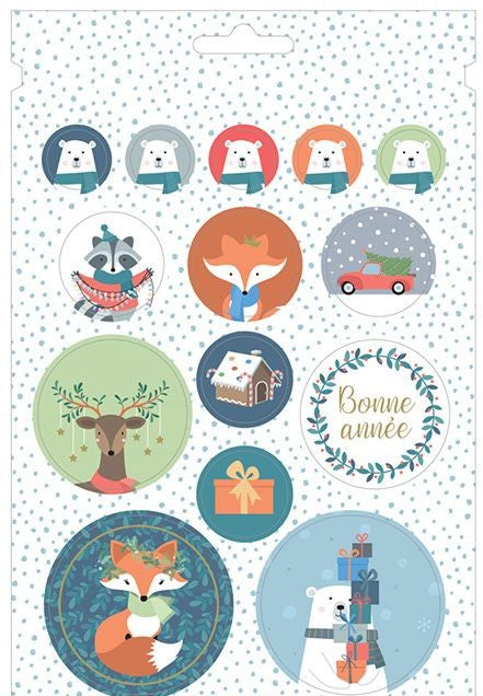 Μπλοκ με χριστουγεννιάτικα αυτοκόλλητα (168 τμχ.) - Xmas Beary