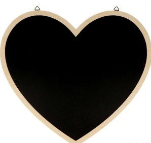 Ξύλινος μαυροπίνακας "καρδιά" 30 εκ.