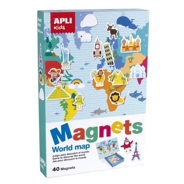Apli Kids Μαγνητικό κουτί - Ο χάρτης του κόσμου