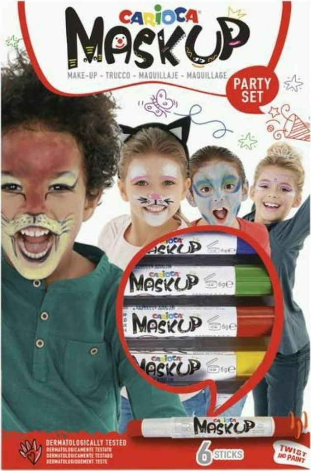 Face painting σε 6 χρώματα Carioca (party set)