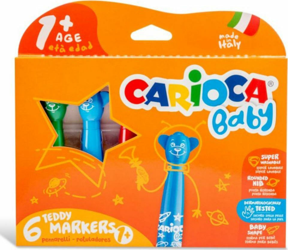 Μαρκαδόροι Carioca Baby TeddyM1 (6 χρώματα)