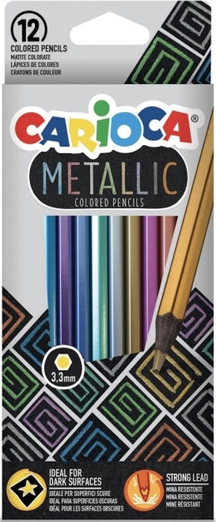 Ξυλομπογιές Carioca Metallic (12 χρώματα)