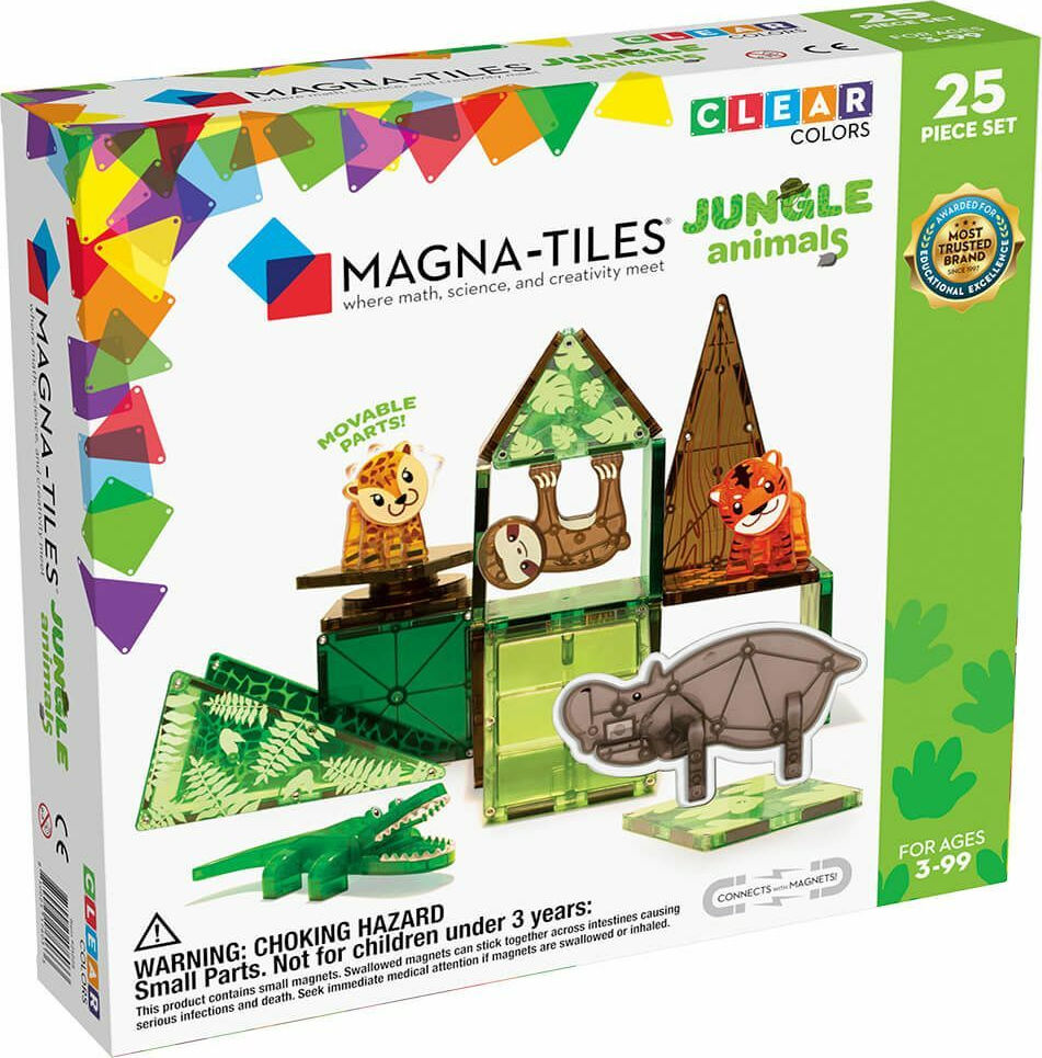 Μαγνητικό Παιχνίδι Jungle Animals 25 κομματιών Magna-Tiles