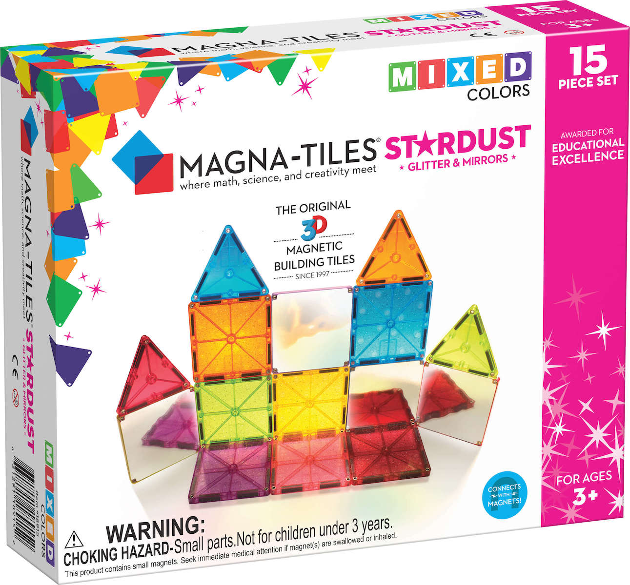 Μαγνητικό Παιχνίδι 15 κομματιών Stardust Magna-Tiles