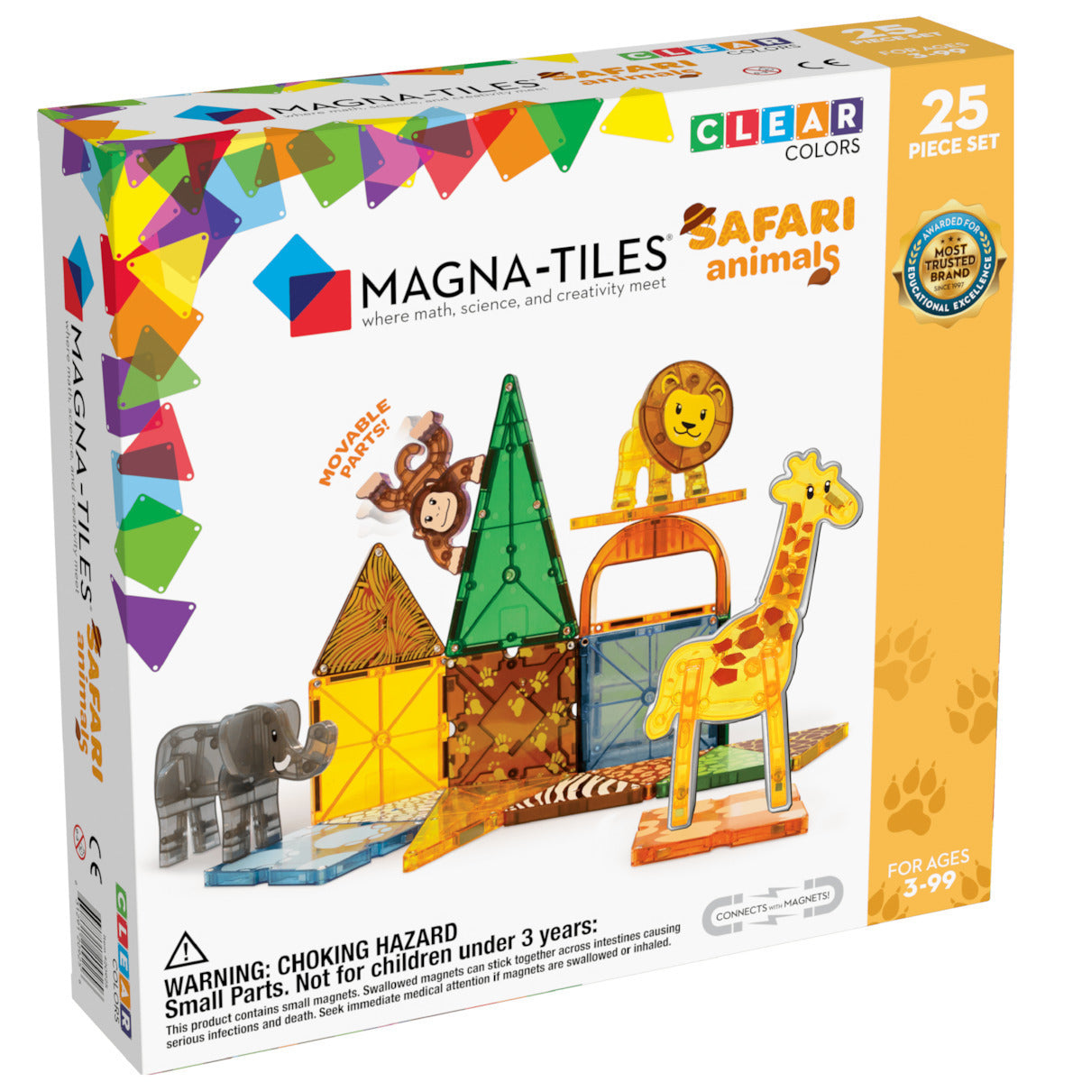 Μαγνητικό Παιχνίδι Safari Animals 25 κομματιών Magna-Tiles