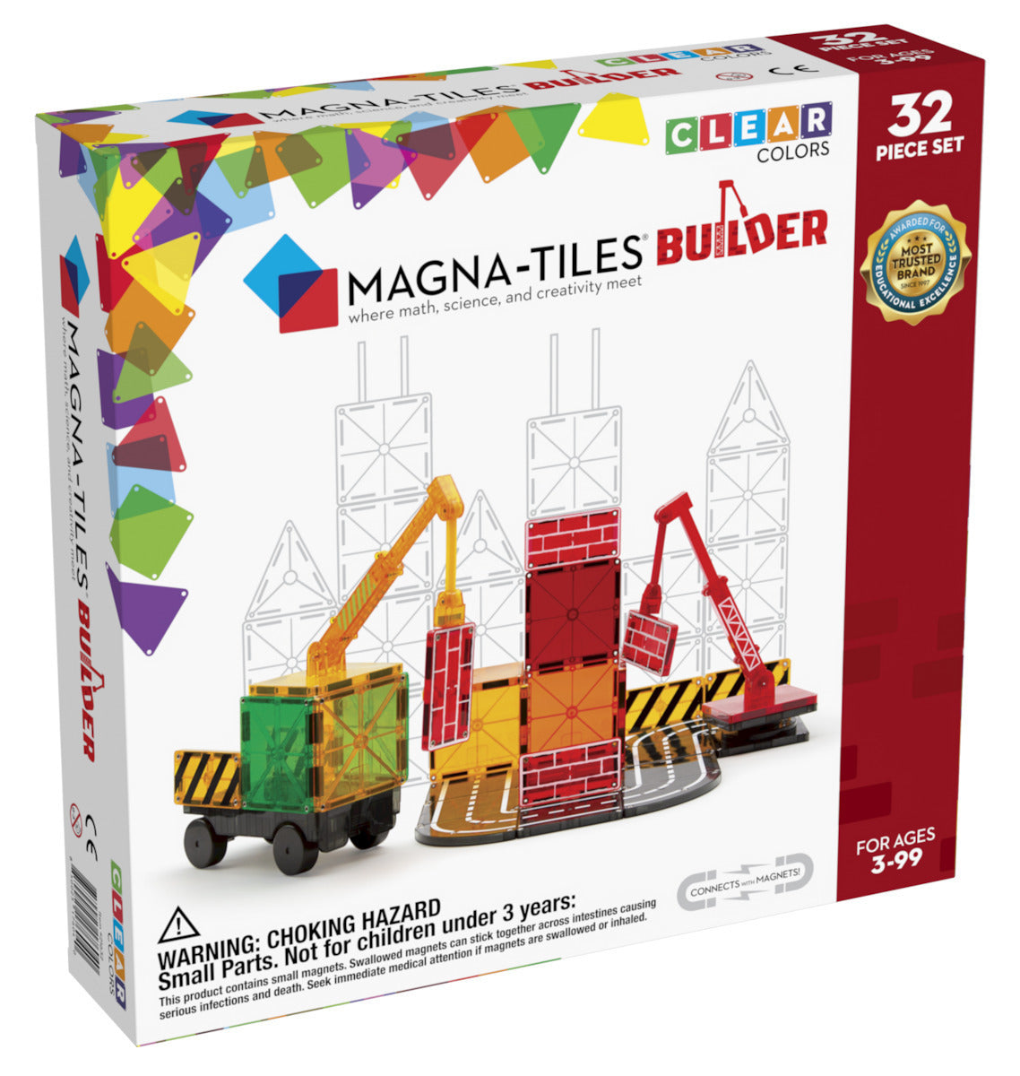 Μαγνητικό Παιχνίδι 32 κομματιών Builder Magna-Tiles