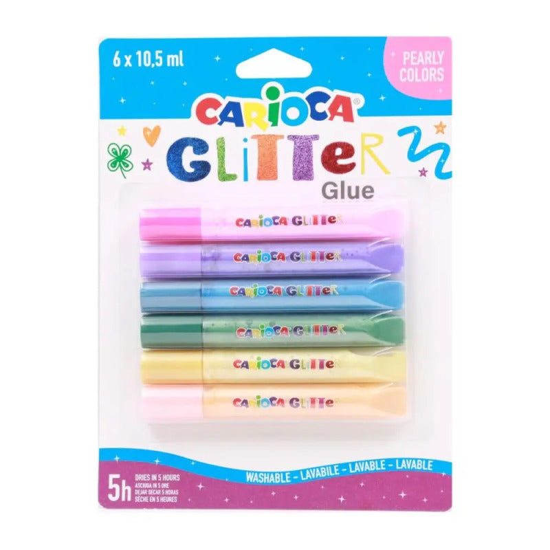 Κόλλα Carioca Glitter Glue Pearly (6 χρώματα)