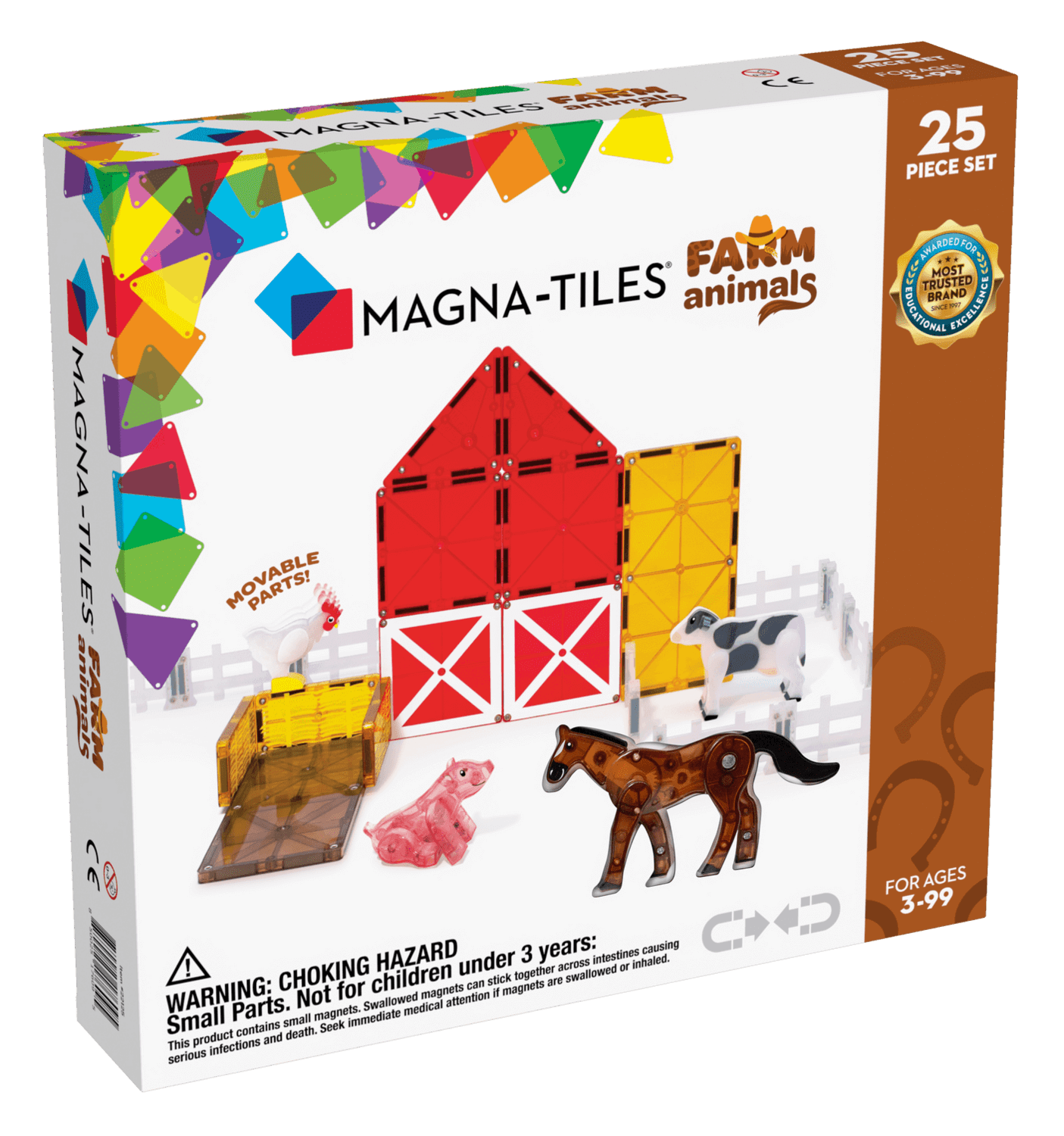 Μαγνητικό Παιχνίδι 25 κομματιών Farm Animals Magna-Tiles