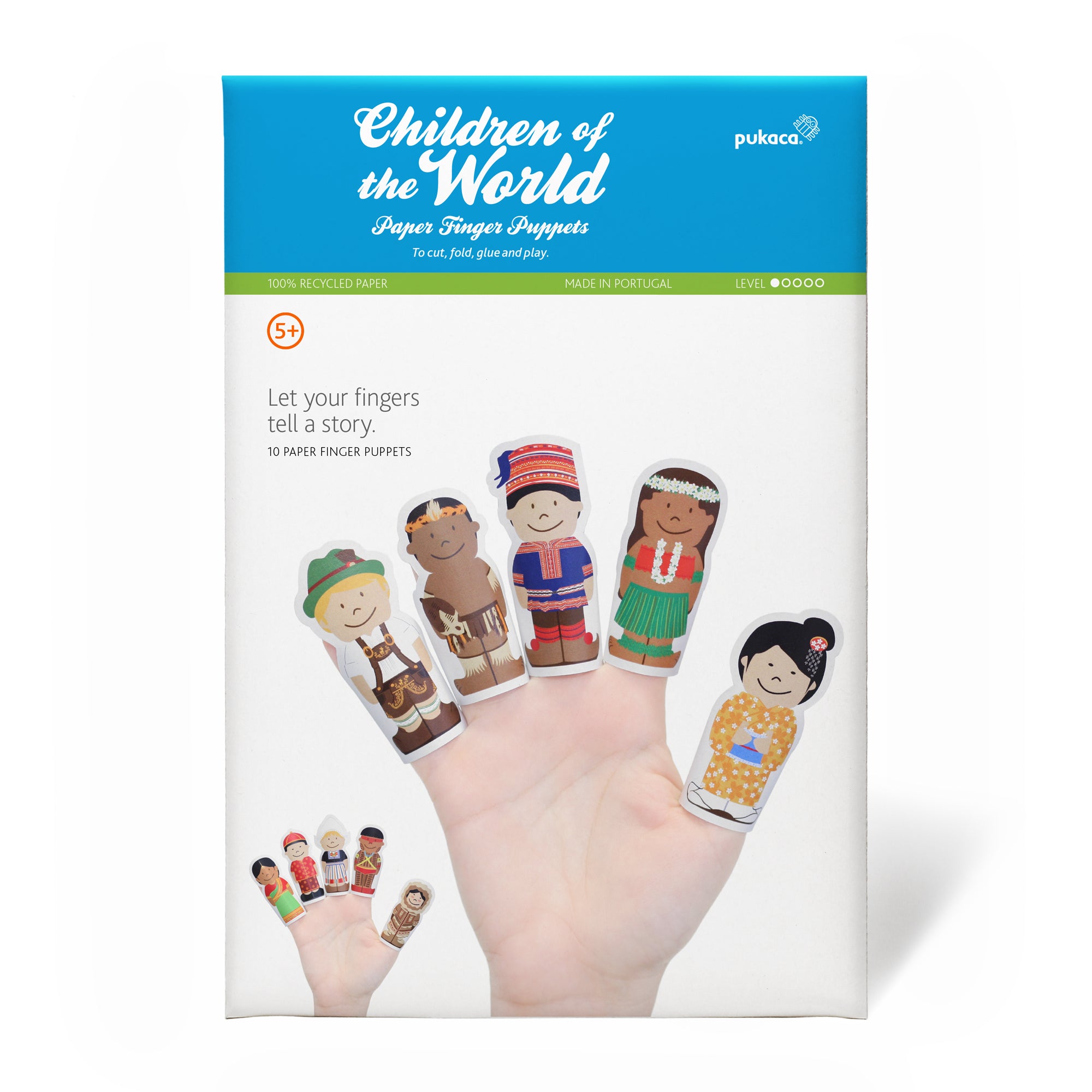 Κατασκευάζω χάρτινες δακτυλόκουκλες με φιγούρες των παιδιών του κόσμου