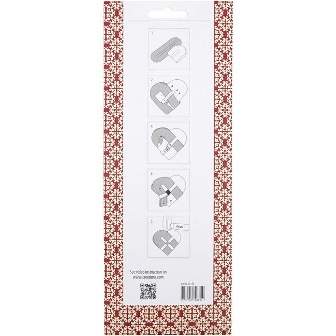 Σετ με χαρτιά για στολίδια της "καρδιάς" σας με χαρτοκοπτική - Κόκκινο και λευκό