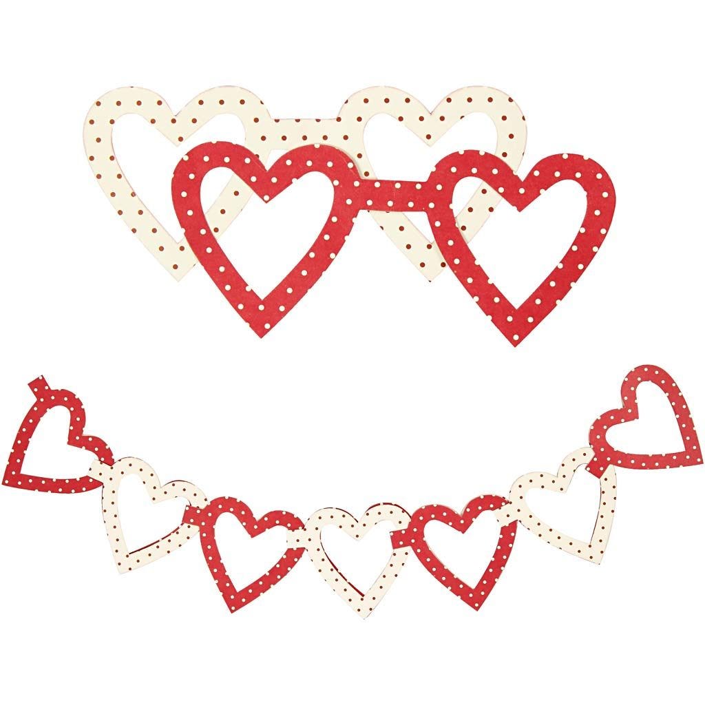 Χριστουγεννιάτικη χάρτινη γιρλάντα "Καρδιά"