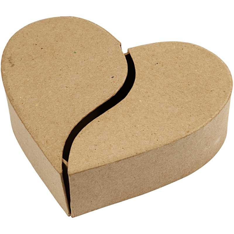 Κουτί papier-mâché σε σχήμα καρδιάς