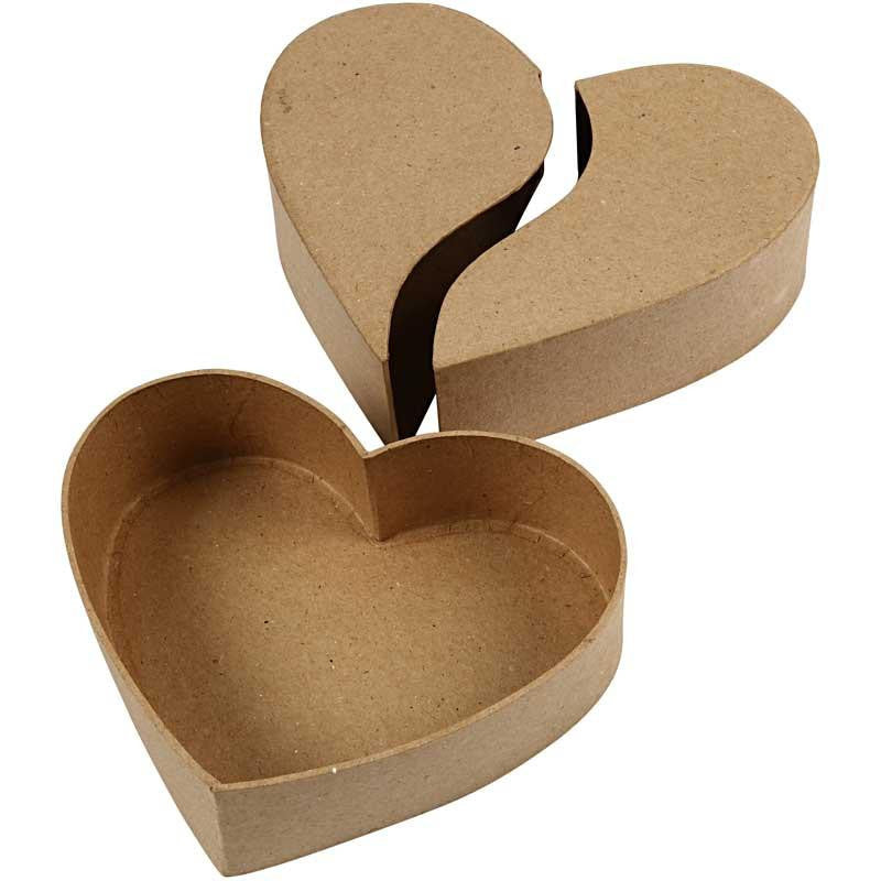 Κουτί papier-mâché σε σχήμα καρδιάς