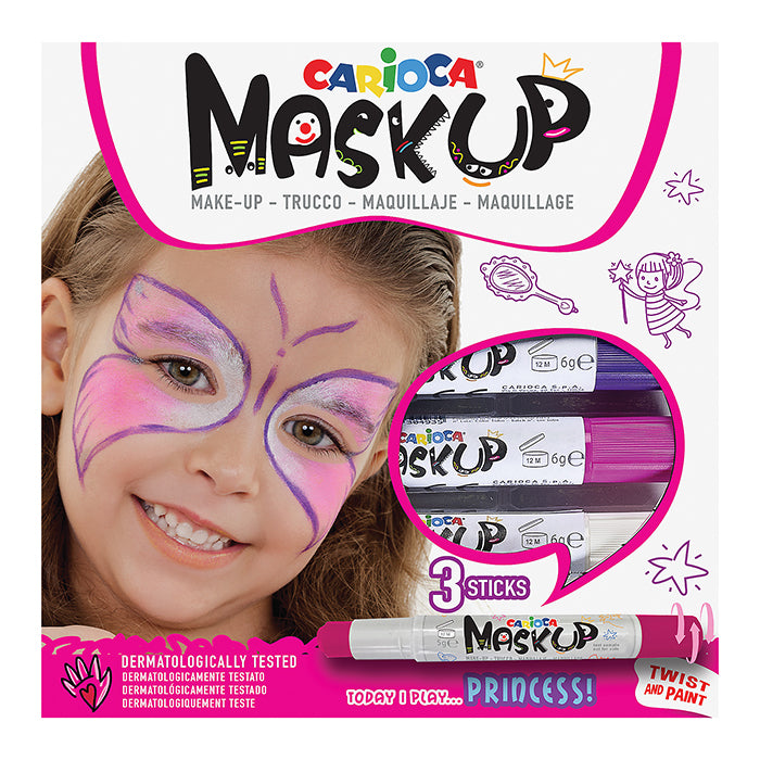 Face painting σε 3 χρώματα Carioca (πριγκίπισσες)