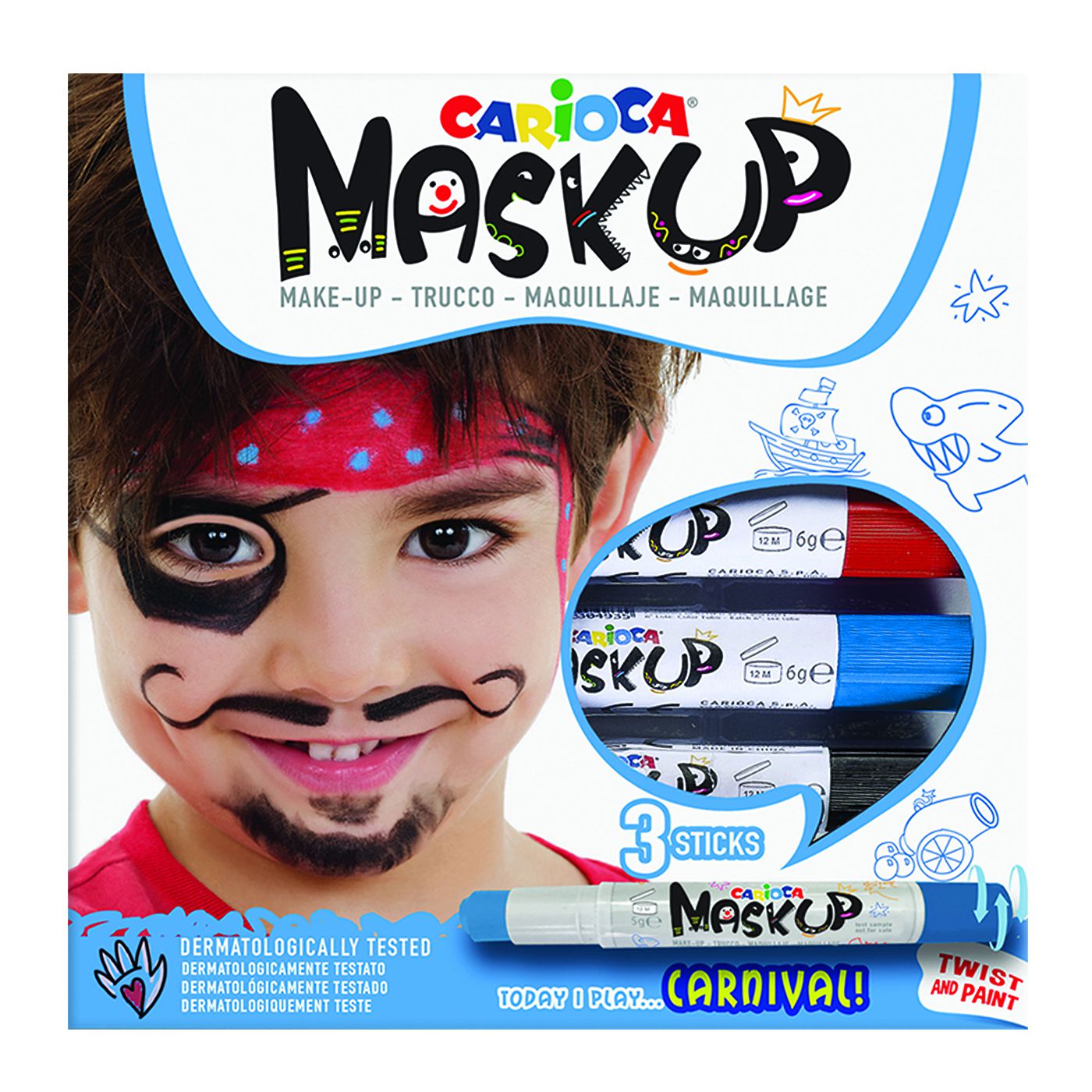 Face painting σε 3 χρώματα Carioca (καρναβάλι)