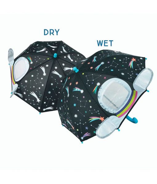 Ομπρέλα 3D που αλλάζει χρώμα "Διάστημα" (με διάφανο παραθυράκι)
