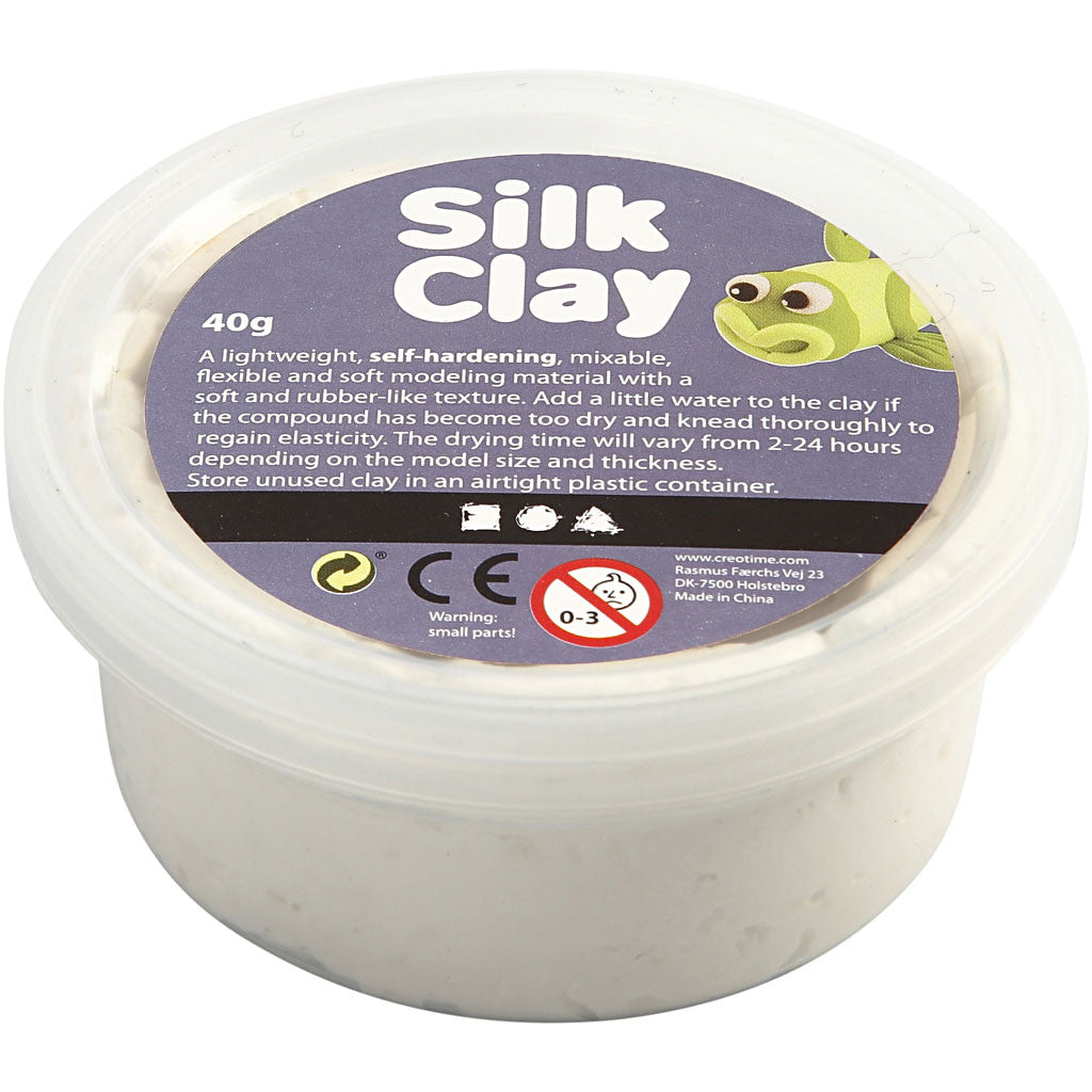 Silk clay λευκό, 40 γρ.