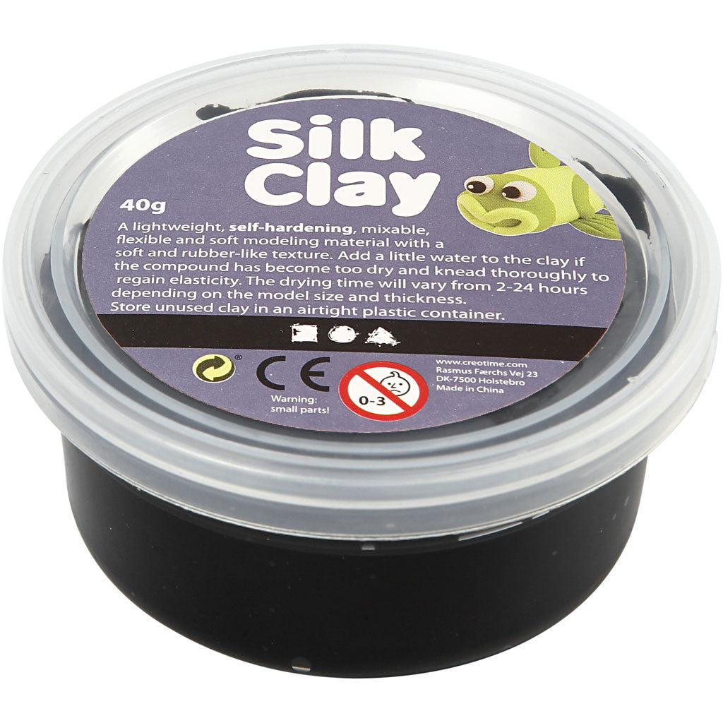 Silk clay μαύρο, 40 γρ.