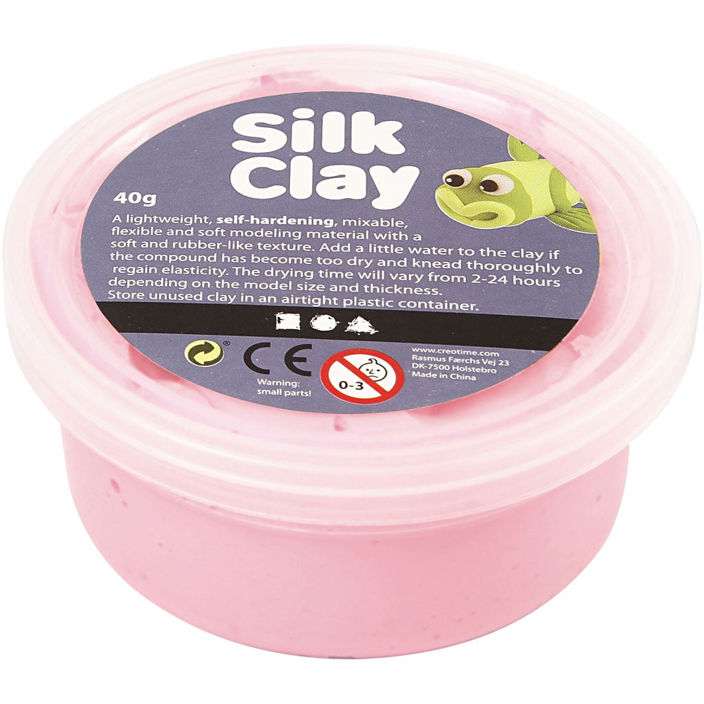 Silk clay ροζ, 40 γρ.