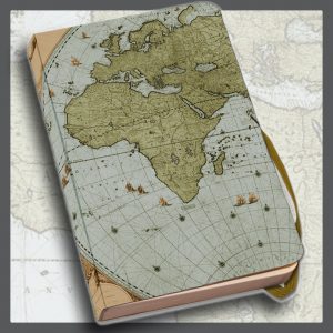 Σημειωματάριο-τετράδιο Α5 με ράχη - Χάρτης του κόσμου