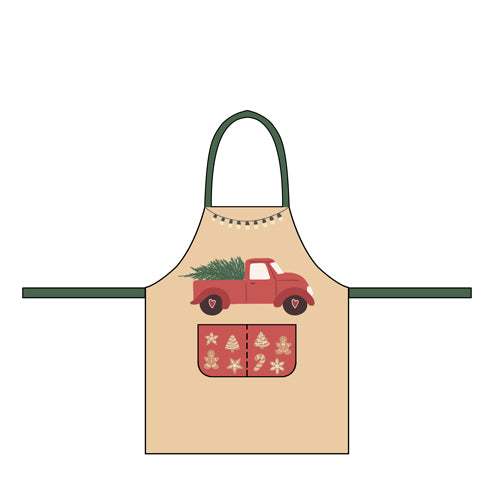 Χριστουγεννιάτικη ποδιά από οργανικό βαμβάκι