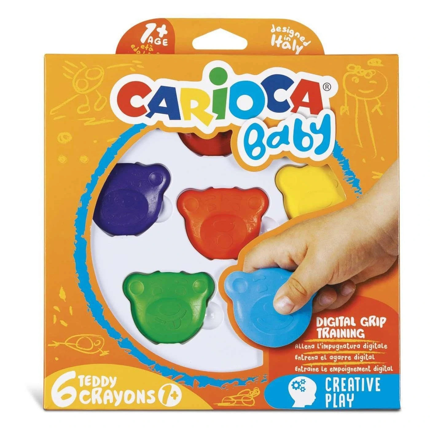 Carioca Crayon Bear shape (6 χρώματα)