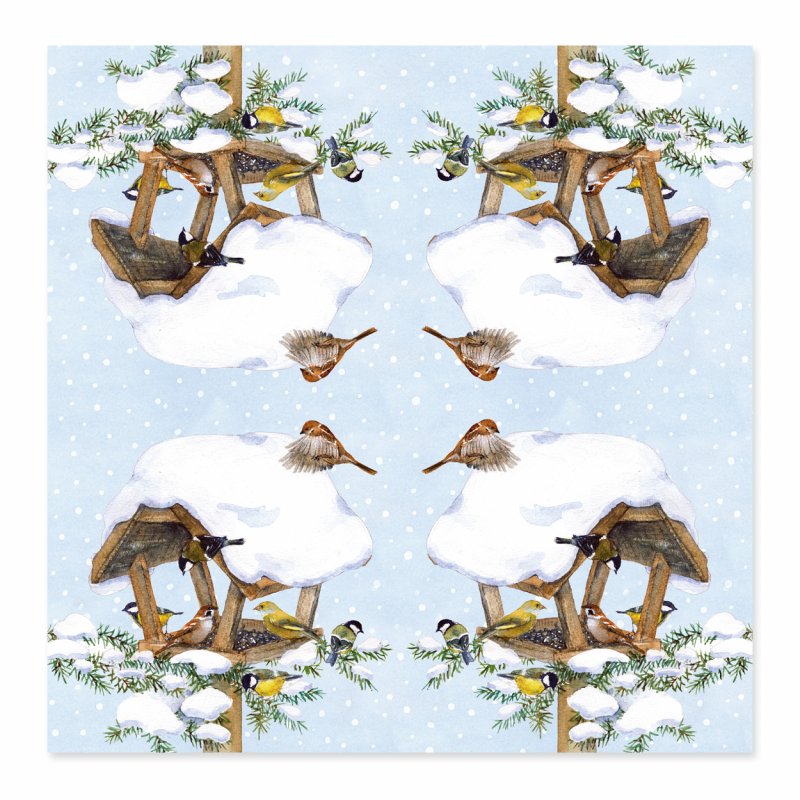 Μικρές χαρτοπετσέτες Σπιτάκι πουλιών