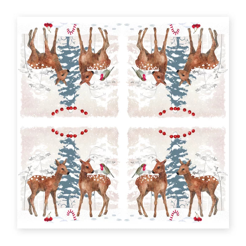 Μικρές χαρτοπετσέτες Χιονισμένο δάσος