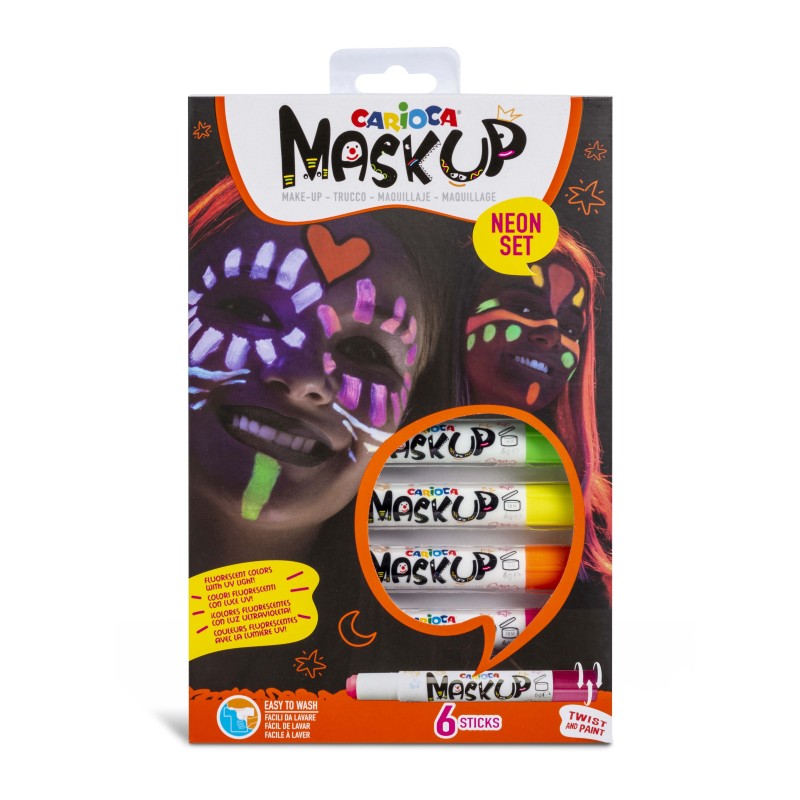 Face painting σε 6 χρώματα Carioca (neon set)