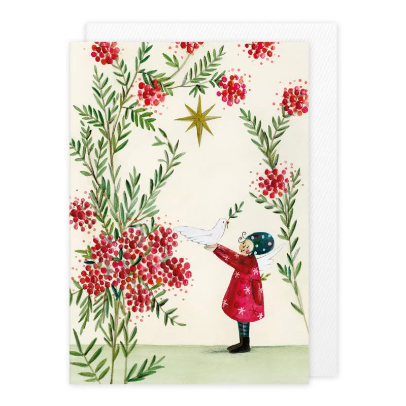 Ευχετήρια κάρτα "Χριστουγεννιάτικο περιστέρι"