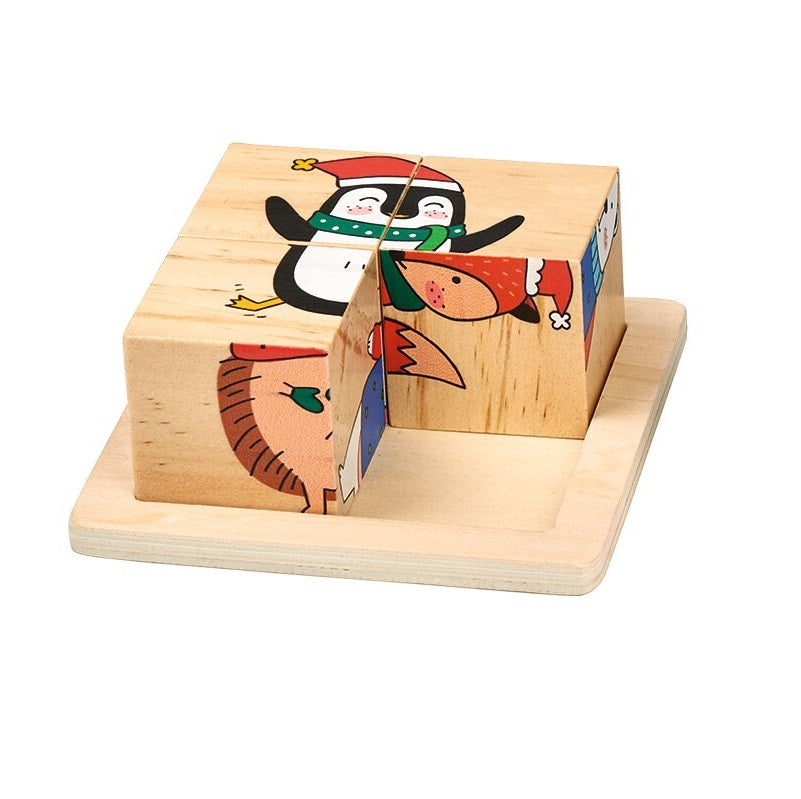 Ξύλινο παζλ "Χριστουγεννιάτικοι φίλοι"