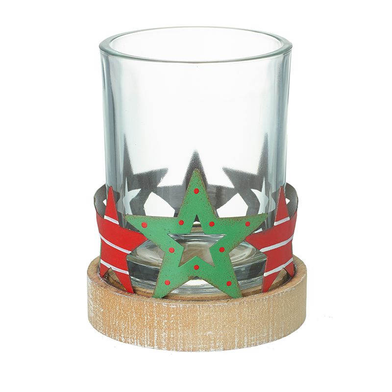 Χριστουγεννιάτικη γυάλινη βάση για ρεσώ