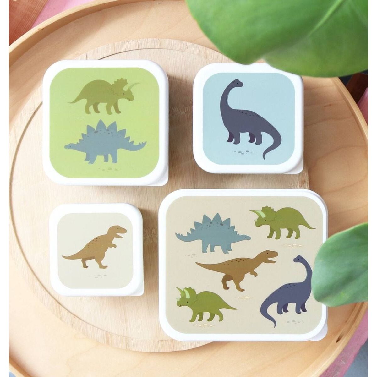 Σετ 4 δοχεία φαγητού "Dinosaurs"