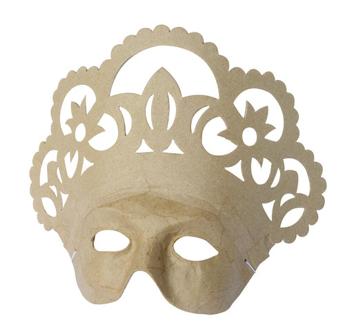 Αποκριάτικη μάσκα βασίλισσα από papier mache