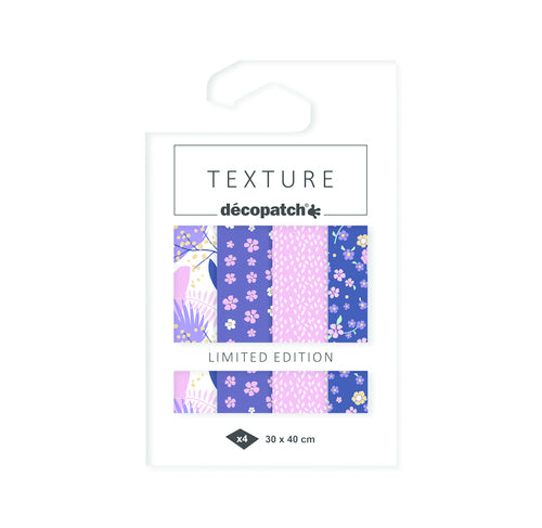 Decopatch χαρτί 30X40εκ. foil - σετ 4 φύλλα Flower Therapy